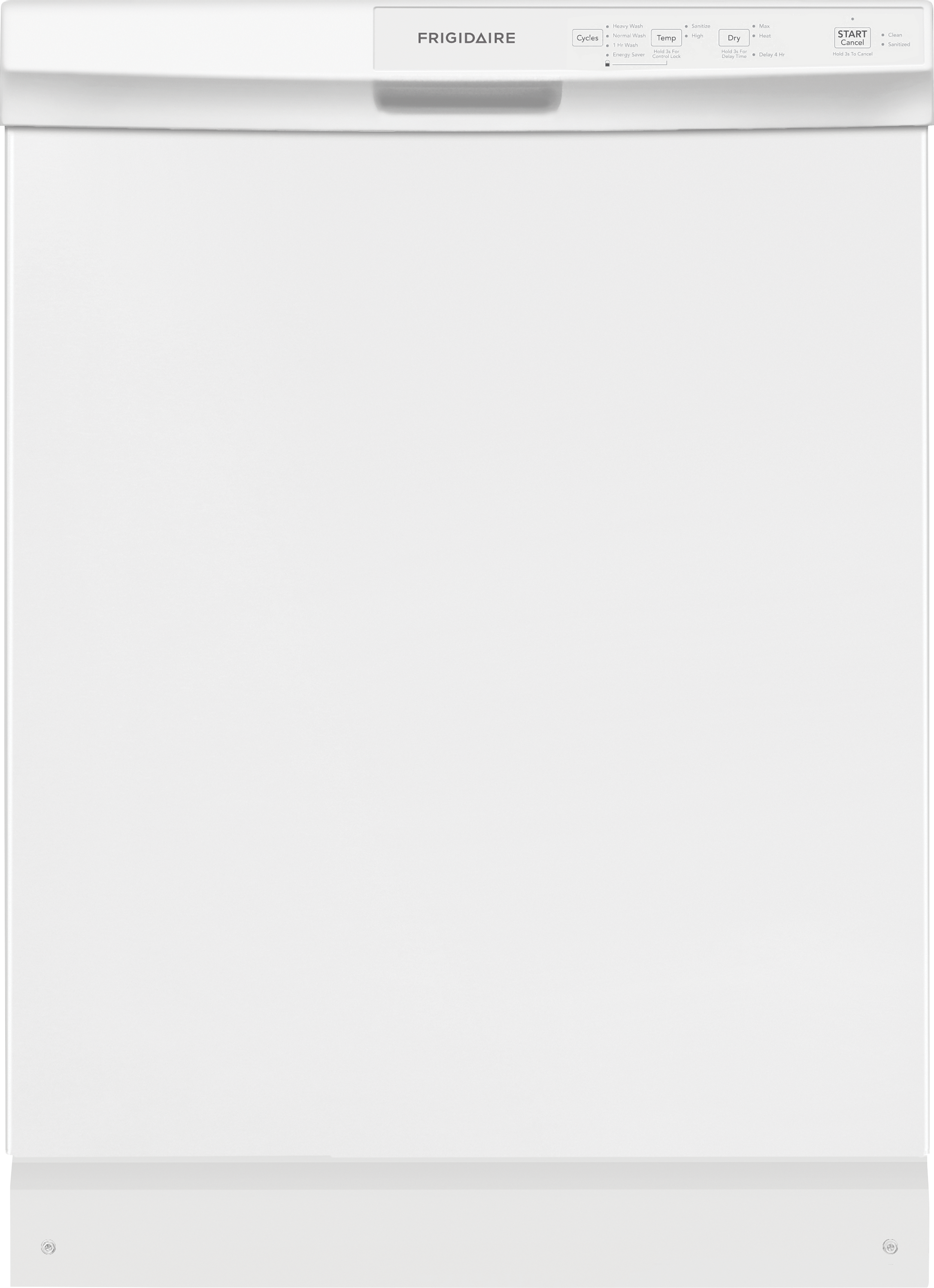 Frigidaire - 24" Front Control Built-In Plastic Tub Dishwasher with MaxDry, 54 dBA - White