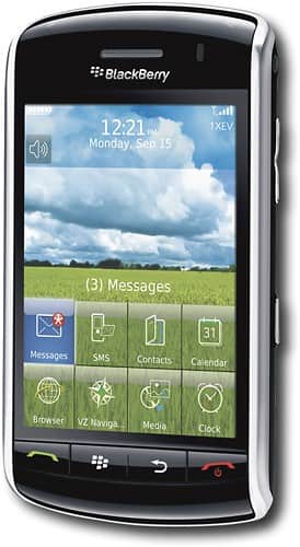 Left Standard. Verizon - BlackBerry Storm 9530 Mobile Phone - Black.