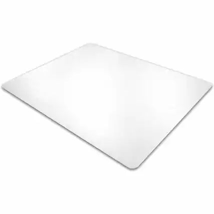 Front. Floortex - Ecotex Enhanced Polymer Rectangular Chair Mat for Hard Floors - 48" x 60" - Clear.