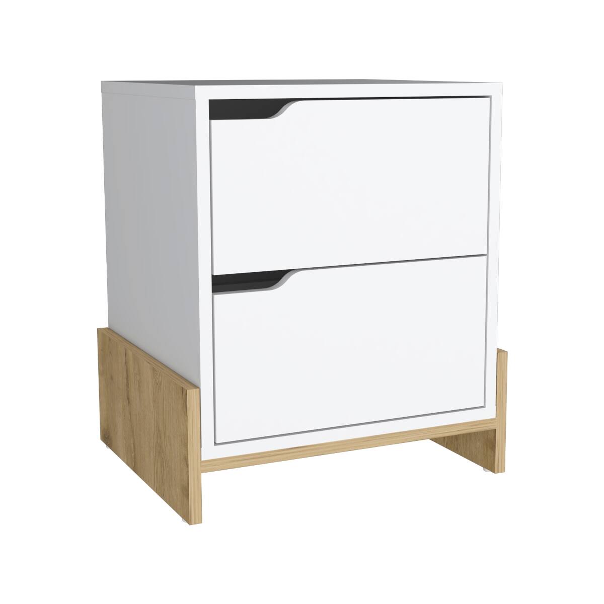Alt View 2. Loheer - Loheer 2 Drawer Nightstand Modern Bedside Table with Bedroom Storage - Multicolor.