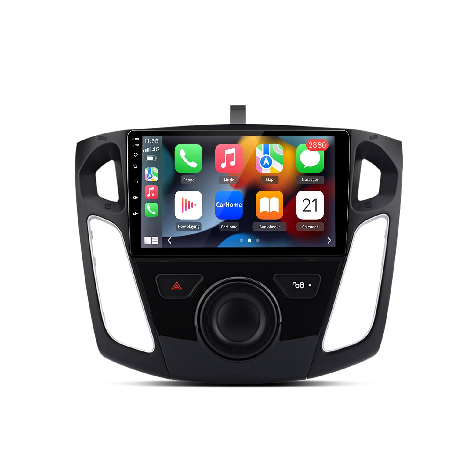Junsun - 9 Inch 8 Core carplay 4+64GB Android 15 Car Stereo Radio For Ford Focus 2011-2019 GPS Navi WIFI RDS SWC DSP BT FM - Black
