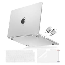 mosiso - Case for MacBook Pro 14 inch 2026-2021 Ultra-Thin Hard Case with Keyboard Skin Screen Protector Type C - Frost Clear