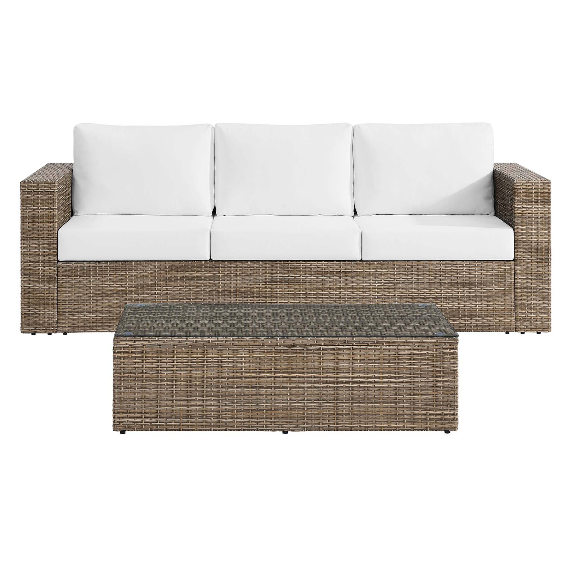Alt View 2. Modway - Convene 2-Piece Outdoor Patio Furniture Set by Modway - Cappuccino White.