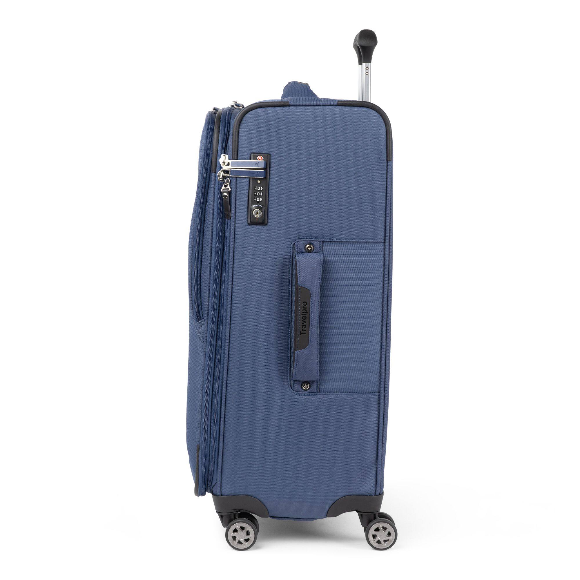 Alt View 2. Travelpro - Walkabout 6 Softside Expandable 25" Medium Checked Spinner Luggage - Ocean Blue.