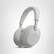 Left. Sony - Sony WH-1000XM6-SILVER Wireless Noise Cancelling Headphones with a 2 Year Amber Protection Plan (2025) - Silver.