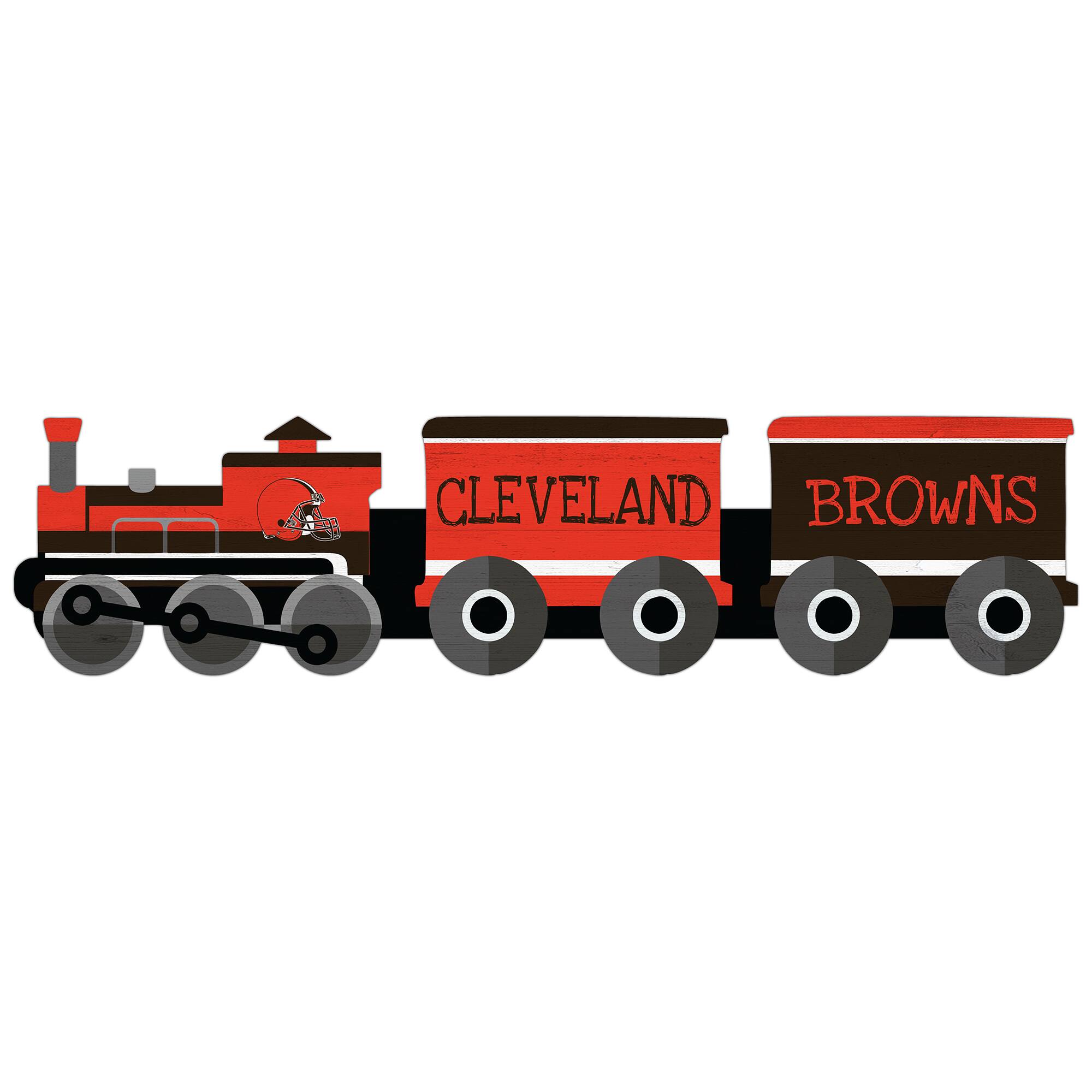 Cleveland Browns 6'' x 24'' Train Cutout Sign