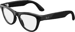 Ray-Ban Meta - Skyler (Gen 1) glasses with Meta AI, Audio, Photo, Video Compatability - Clear Lenses - Shiny Black
