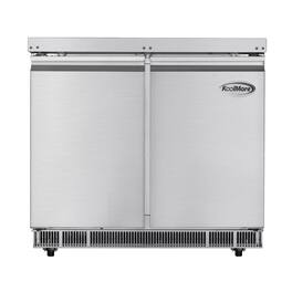 Koolmore - 36 in. Refrigerated Prep Station Cold Table, Stainless-Steel Refrigerator with 6-Pan (Not Included) with Cover Capacity - Stainless Steel