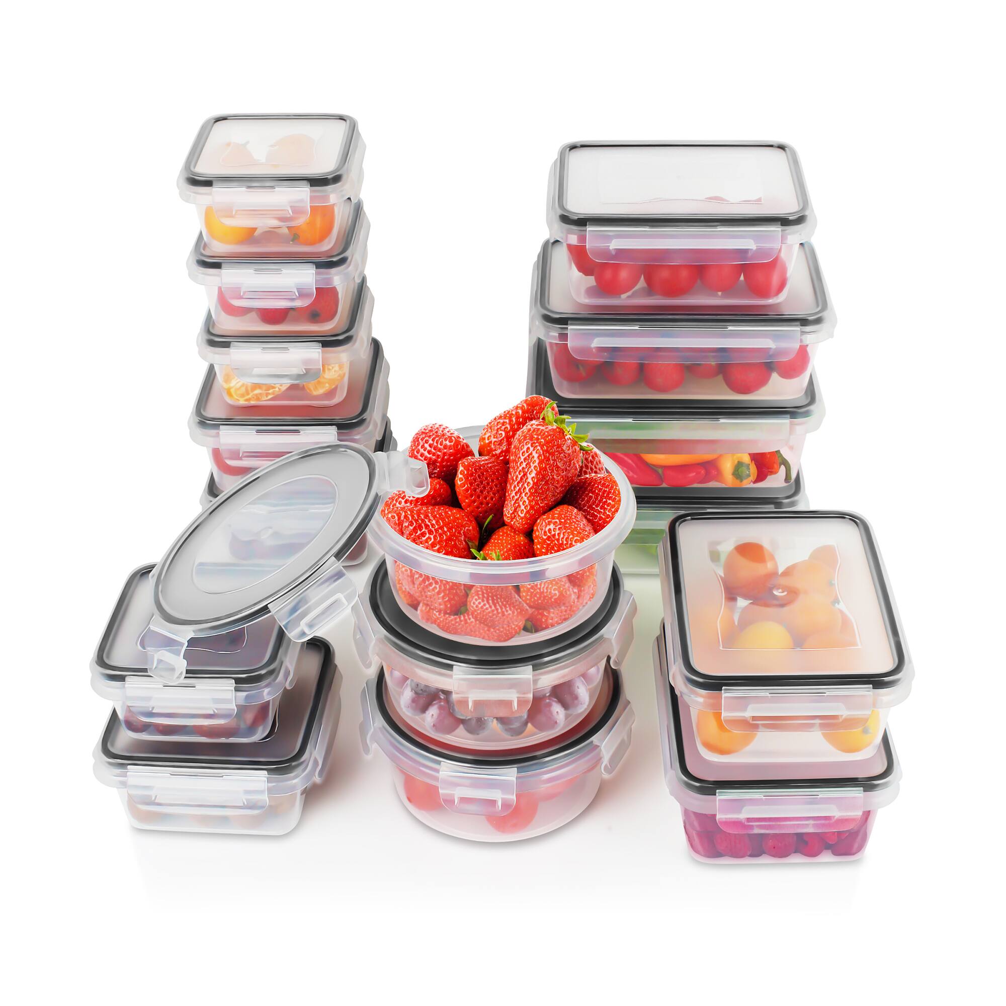 Alt View 5. Sugift - 32 Pcs (16Pack) BPA-free Food Storage Containers Set with Lids - Clear.