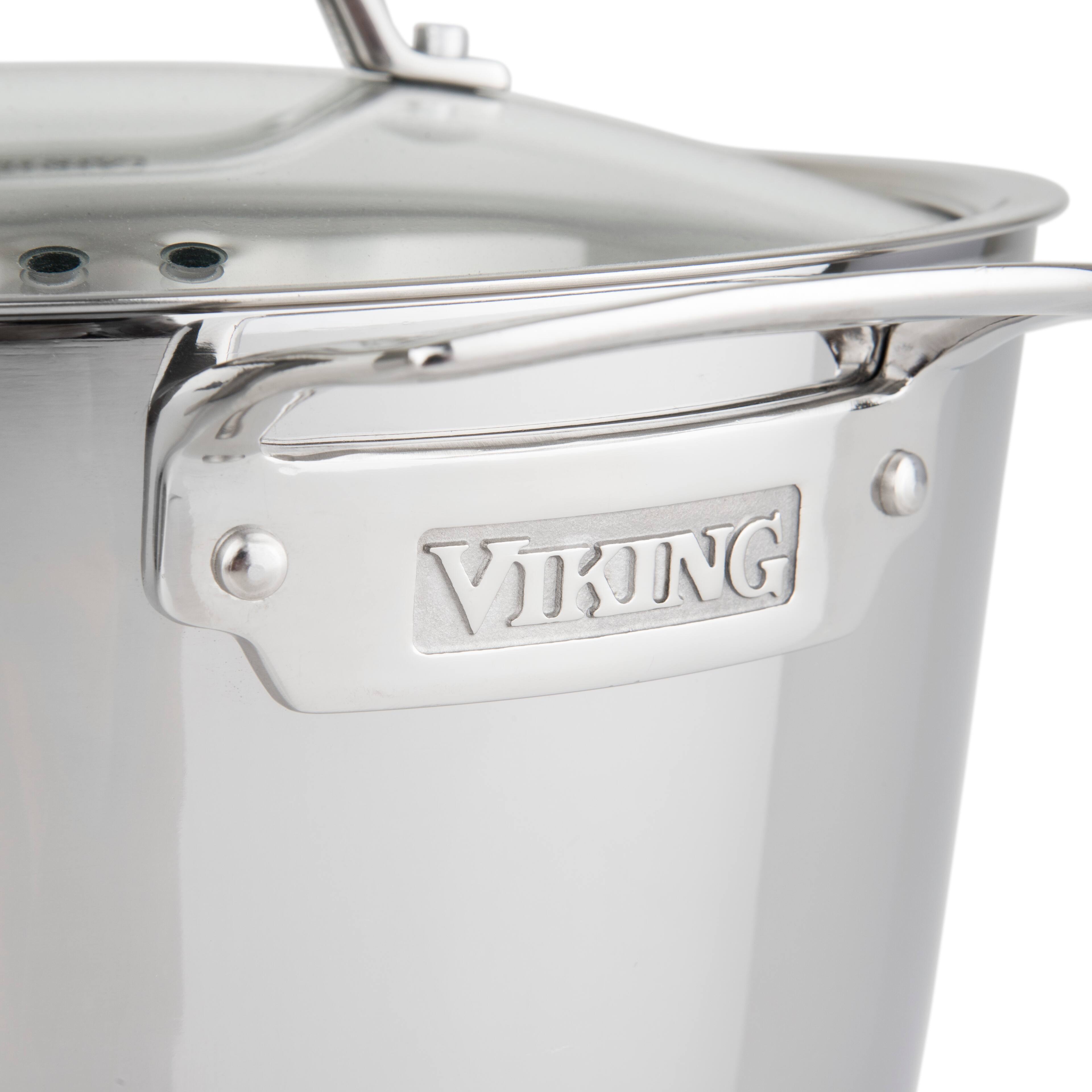 Alt View 11. Viking - Contemporary 3 Ply, 5.2 Qt. Covered Dutch Oven - Mirror.