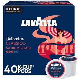 Lavazza - Dolcevita Classico, Single-Serve Keurig K-Cup Pods, Medium Roast Coffee, 160 Count (4 x 40 count)