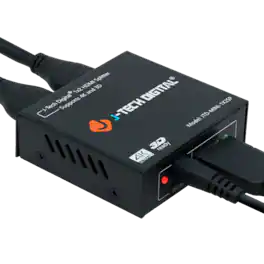 J-Tech Digital - 4K 60Hz 1x2 HDMI Splitter - Black