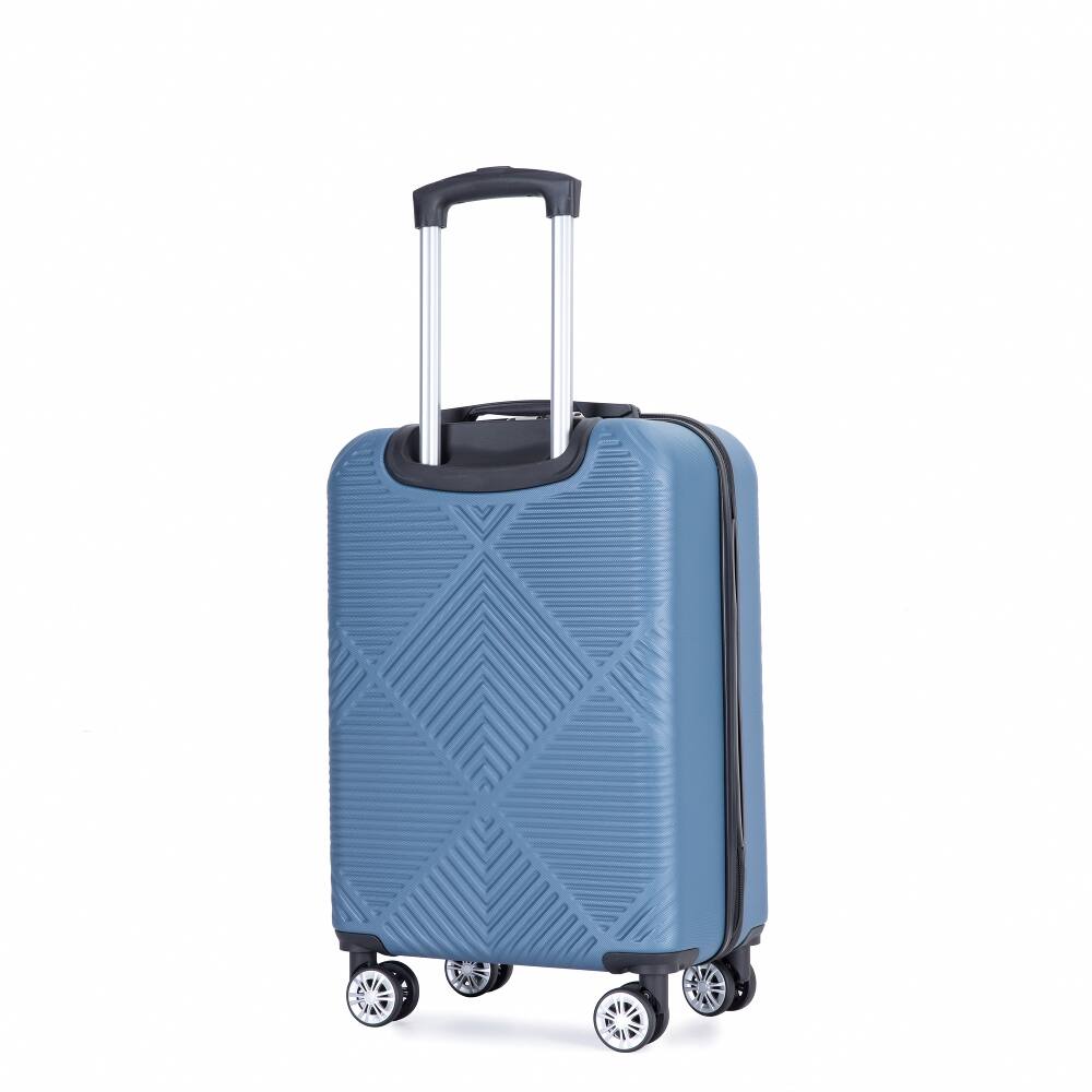 Alt View 3. Ropilly - Ropilly 4 Piece Hard Shell Luggage Set Blue Luggage Set with Spinner Wheels 14 Inch Cosmetic Train Case - Blue.