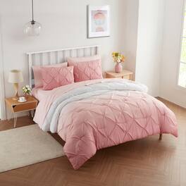 Sweet Home Collection - 7 Piece Loralie Bed in a Bag Comforter & Sheet Set - Queen - Blush