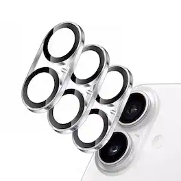 Qixxronics - 3 Pack for iPhone 16 Camera Lens Protector Tempered Glass Lens Cover Flim - Clear