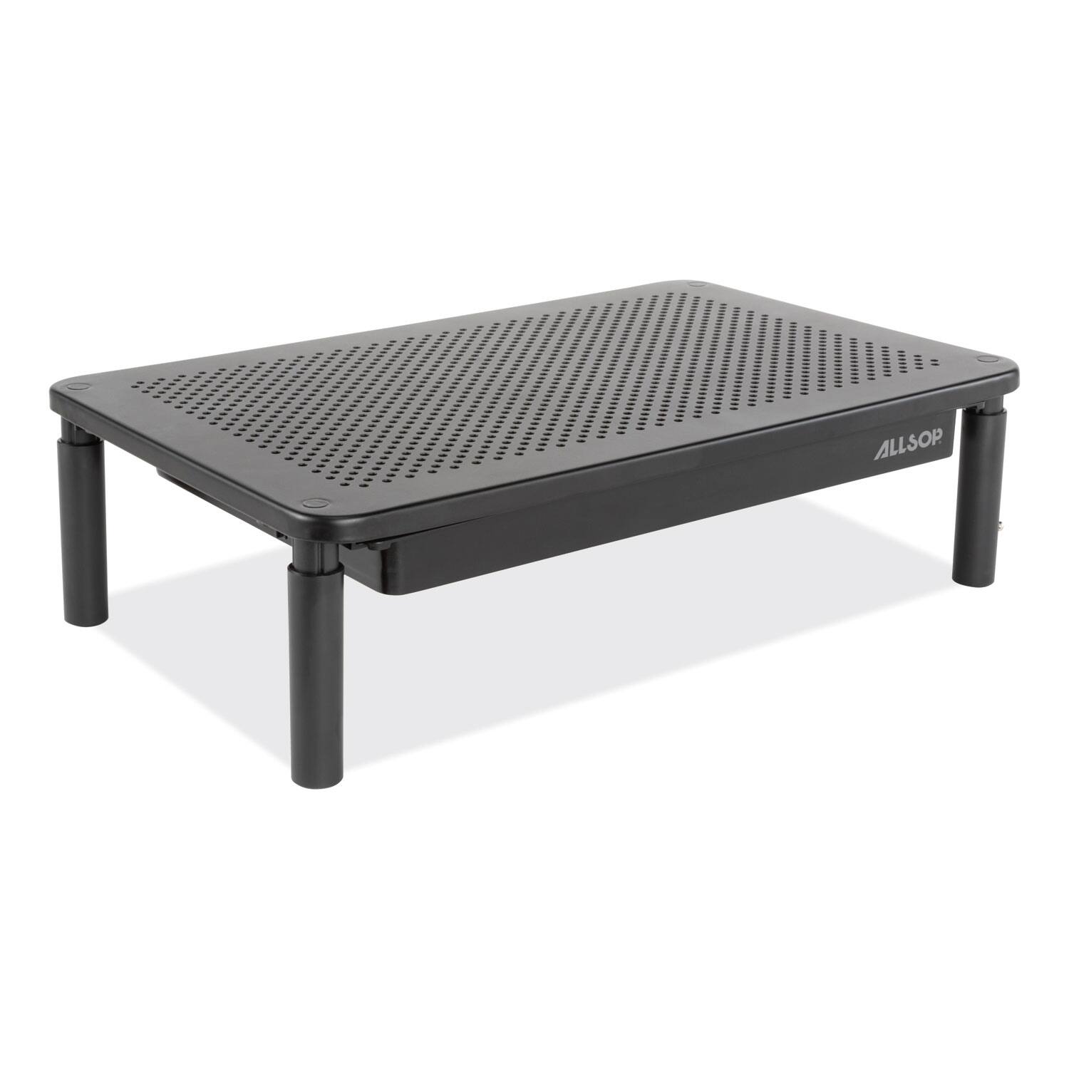 Alt View 1. Allsop - Allsop 32545 14.5 in. x 9.25 in. x 4.13 in. to 5.75 in. Supports 30 lbs. Metal Art Tri Level Stand for 27 in. Monitors - Black.