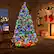 Alt View 18. Costway - 7 FT Pre-Lit Artificial Christmas Tree Hinged with Pine Needles 400 LED Lights - Green/White.