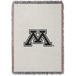 Chad & Jake - Minnesota Golden Gophers Woven Blanket - White