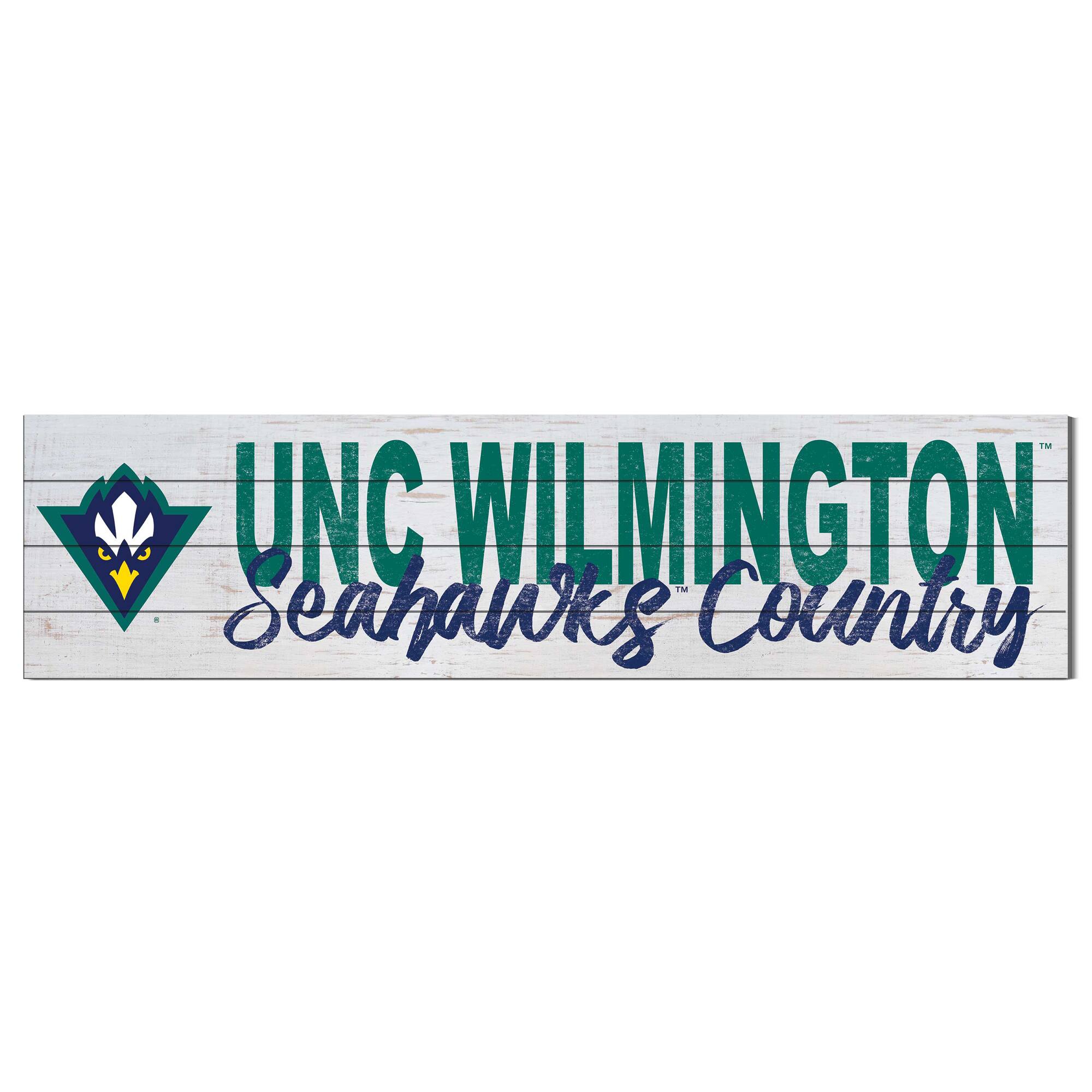 UNC Wilmington Seahawks 40'' x 10'' Logo Sign