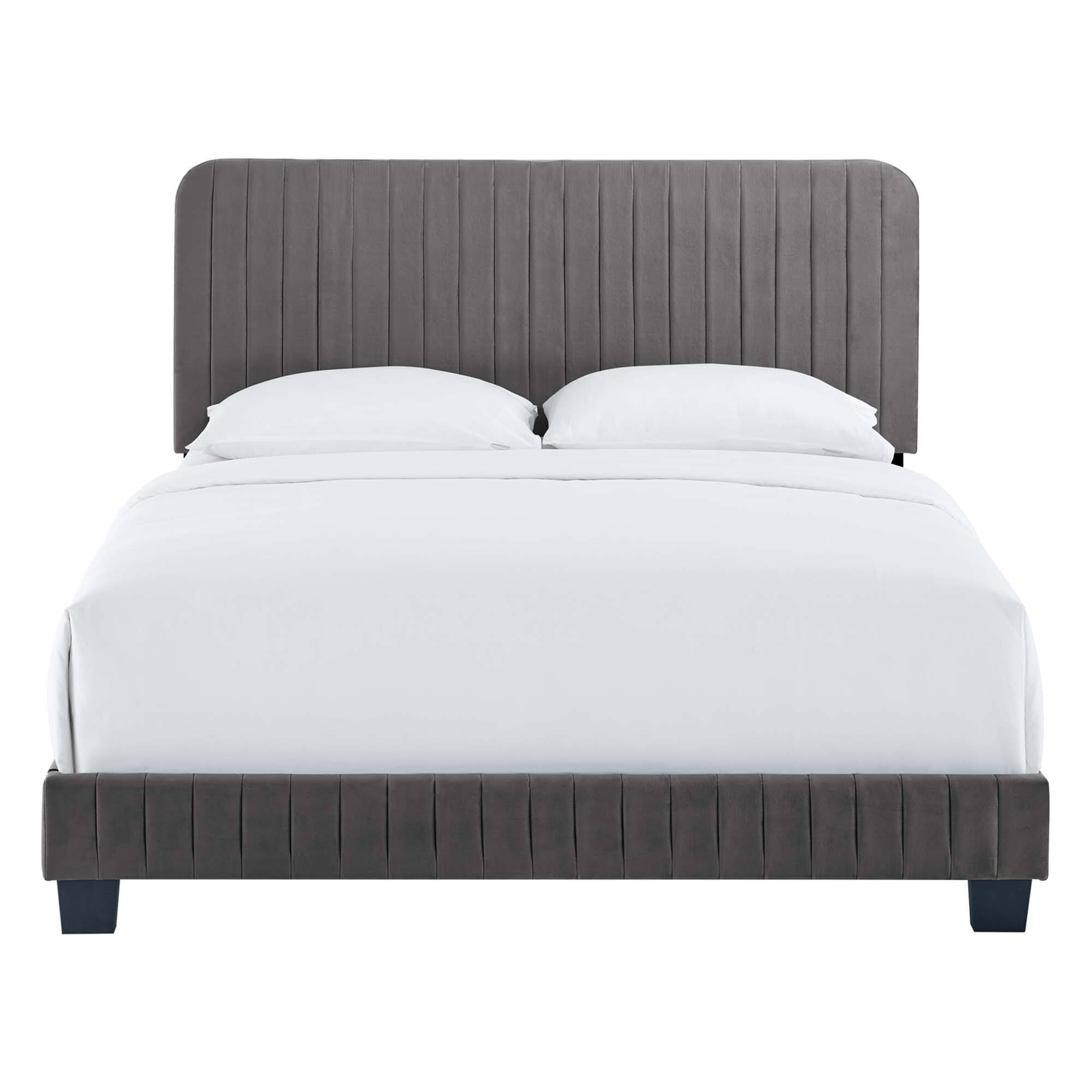 Alt View 1. Modway - Peyton Performance Velvet Full Platform Bed - White.