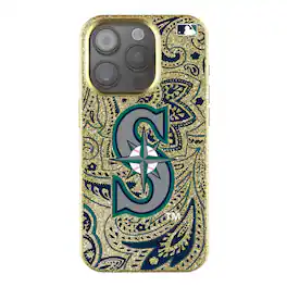 Keyscaper - MLB - Seattle Mariners Paisley Bling iPhone Case - 14 - Gold