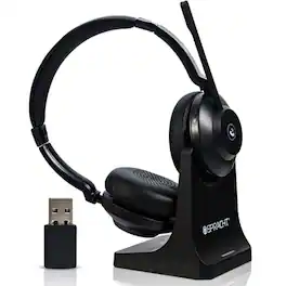 Spracht - Blues Combo BT/USB Wireless Headset with Noise-Canceling Mic, 40-Hour Battery, Dual Ear for Work