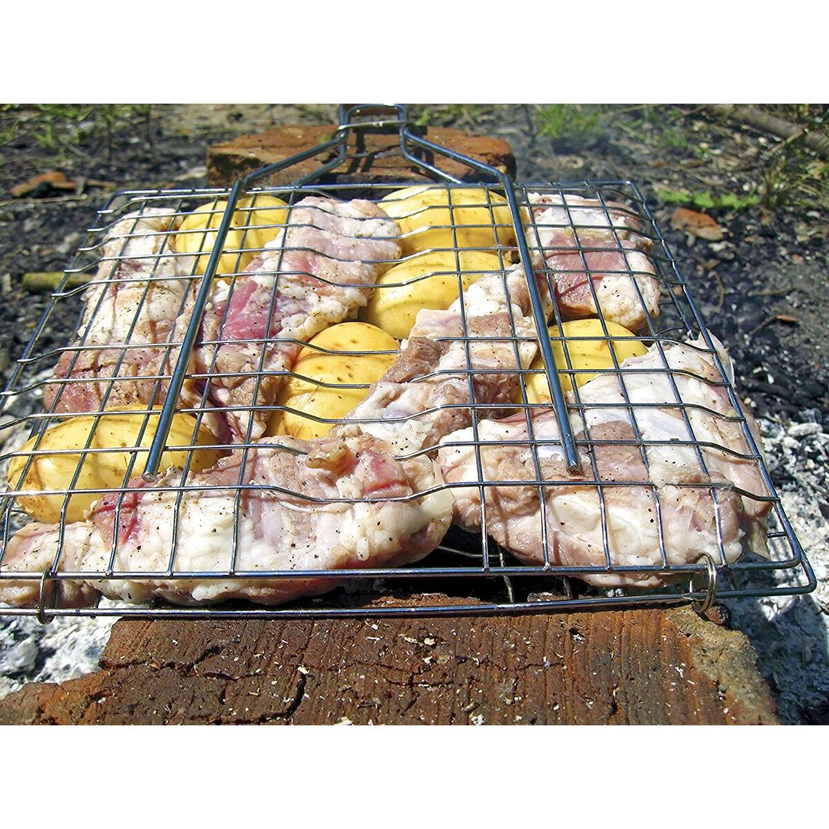 Alt View 1. Coghlan’s - Coghlan's Deluxe Broiler, Cook Over Open Fire, Camping Fireplaces, and Barbeque - Silver.