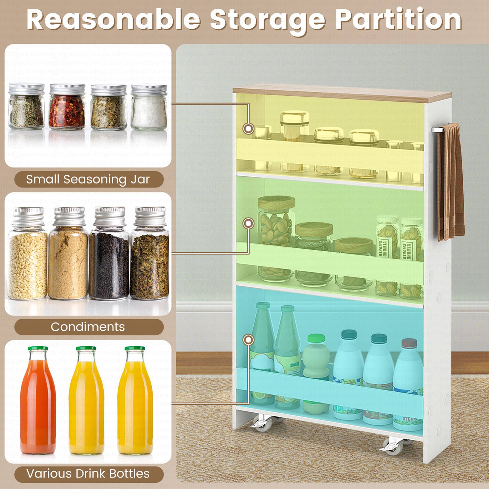 Reasonable Storage Partition

Small Seasoning Jar

Condiments

Various Drink Bottles