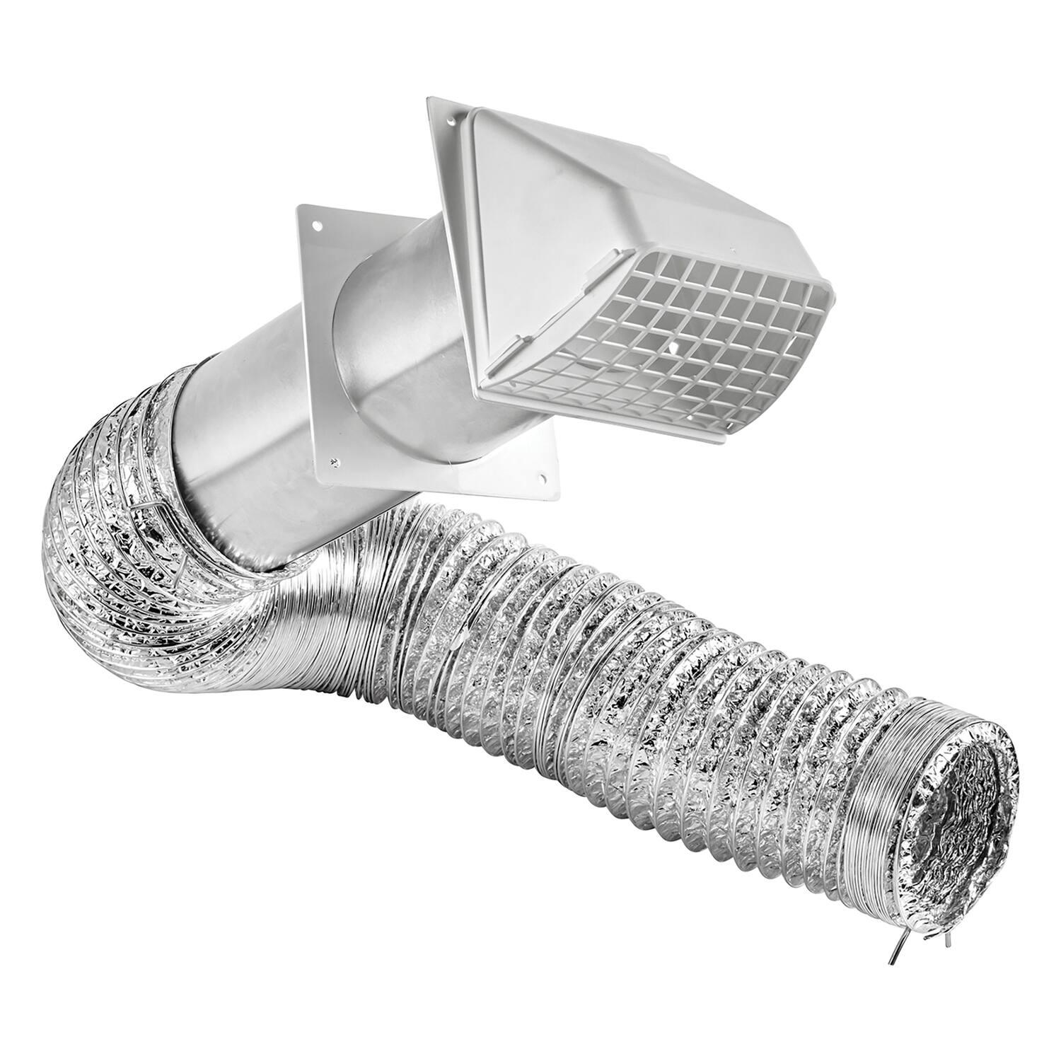 Front. Lambro - 4" x 8-ft UL 2158A Transition Duct Vent Kit.