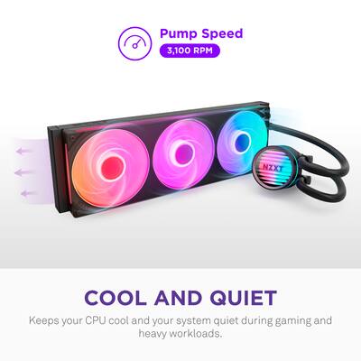NZXT Kraken Core RGB 360mm Radiator Liquid Cooler (1 x 360mm NZXT Kraken Core RGB 360mm Radiator Liquid Cooler (1 x 360mm