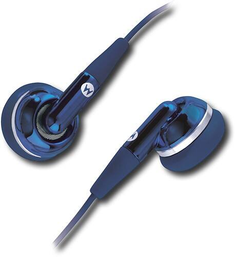 Front Standard. Motorola - Stereo Earset - Blue.