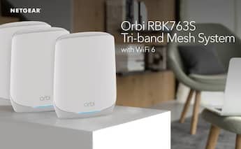 NETGEAR Refurbished Excellent Orbi RBK763 100NAR AX5400 Tri band NETGEAR Refurbished Excellent Orbi RBK763 100NAR AX5400 Tri band