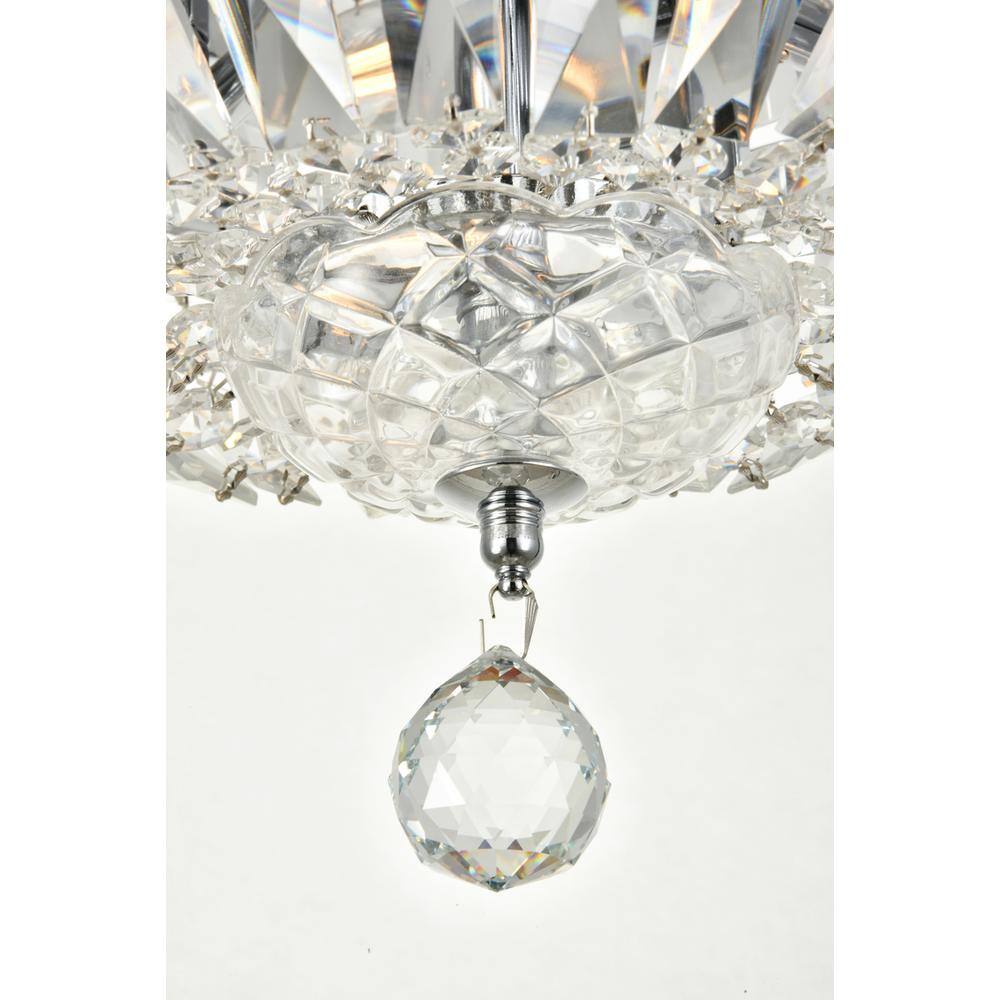 Back. Elegant Lighting - Tranquil 4 light Chrome Flush Mount Clear Royal Cut Crystal - Chrome.