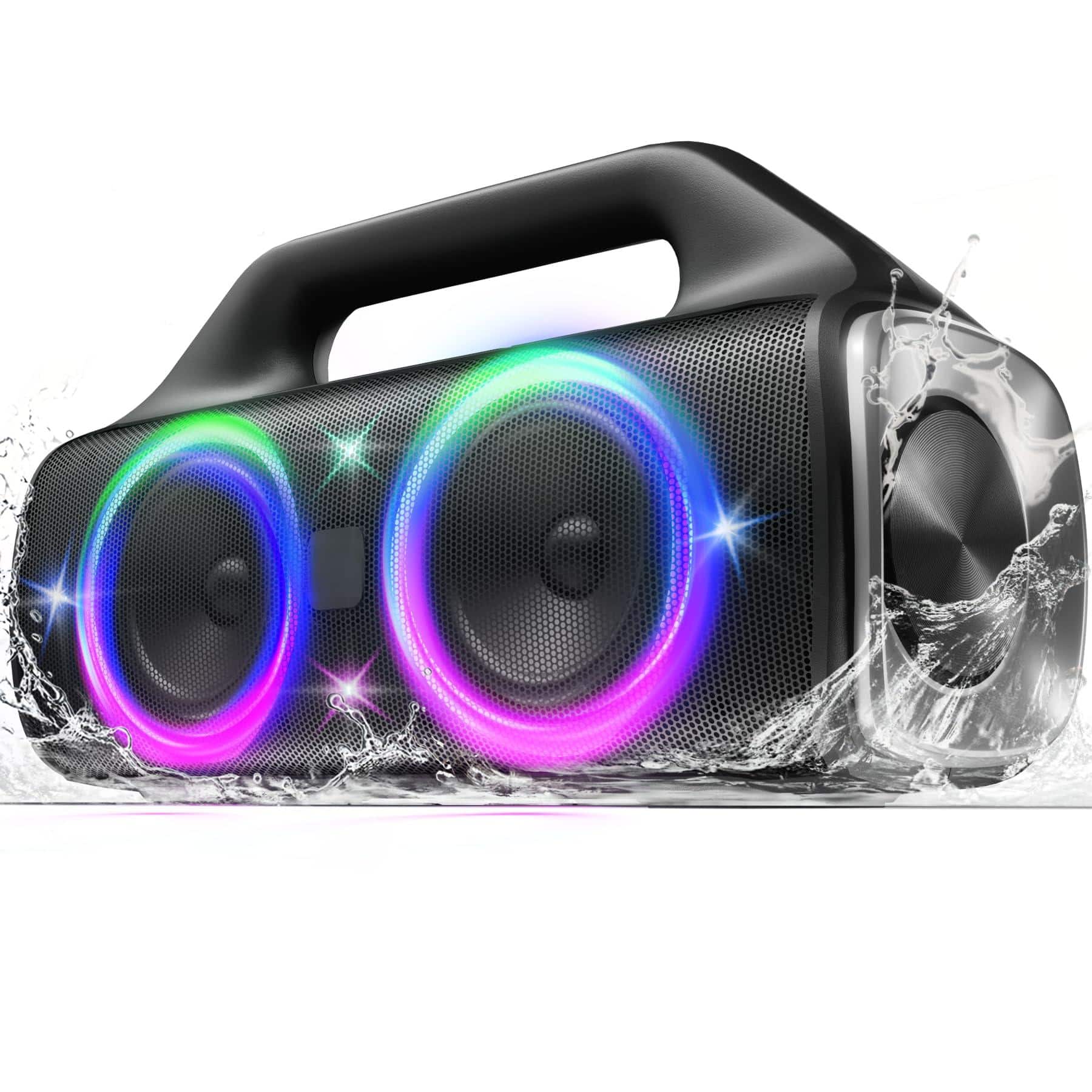 Alchemy Casas - Speakers 80w peak Portable Wireless With Lights Stereo Loud Sound Ip67 Waterproof Deep Bass Outdoor 5 0 Dual - Default