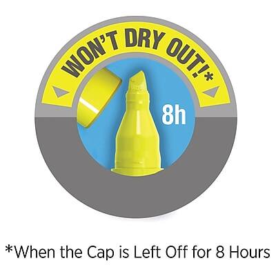 WON'T DRY OUT!*  
8h  
*When the Cap is Left Off for 8 Hours