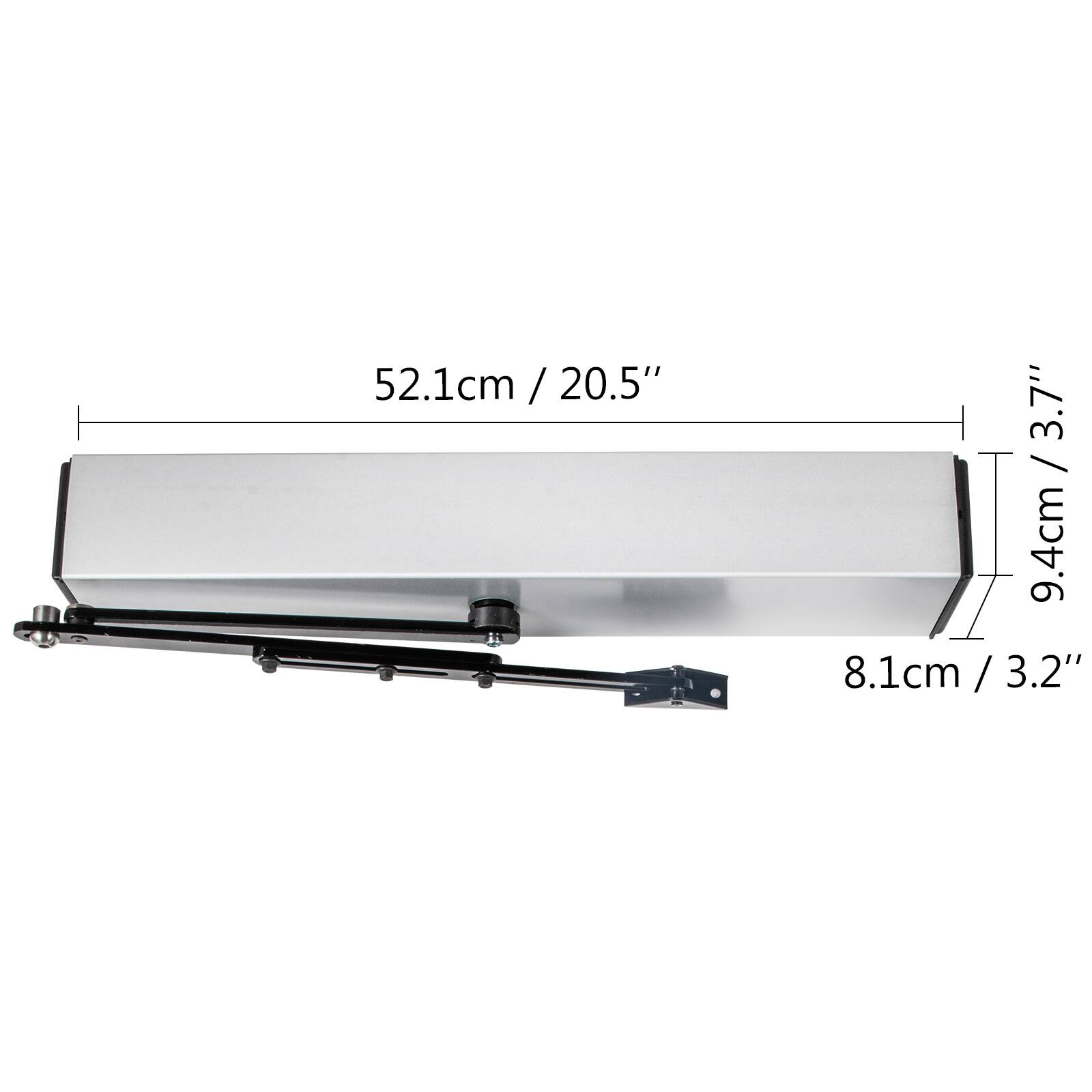 52.1cm / 20.5"  
3.7" / 9.4cm  
8.1cm / 3.2"