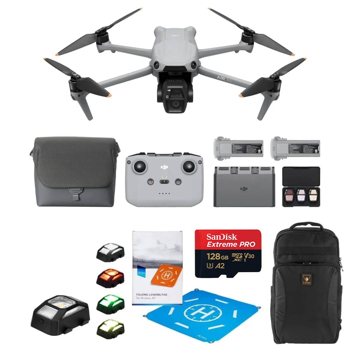 AIR 3S c K .... O cj Apet H SanDisk Extreme PRO 128 Ms2 V30 GB XC I [3J A2 FOLDING LANDING PAD for Drones