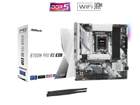 DDR 5
Win d P7 SERIES
ASRock PRO B760M PRO RS
B760 PRO RS WiFi
WiFi
ASRock Uam G
PCIe 5
Ham - POLYCHROME
DDR 5
OEr COMe D SYNC
N C 1 1
ASRock 908 i 1 . 3da
I P N2
LMO RoHS
C0B HKO /SRecs
I : I
ASRock