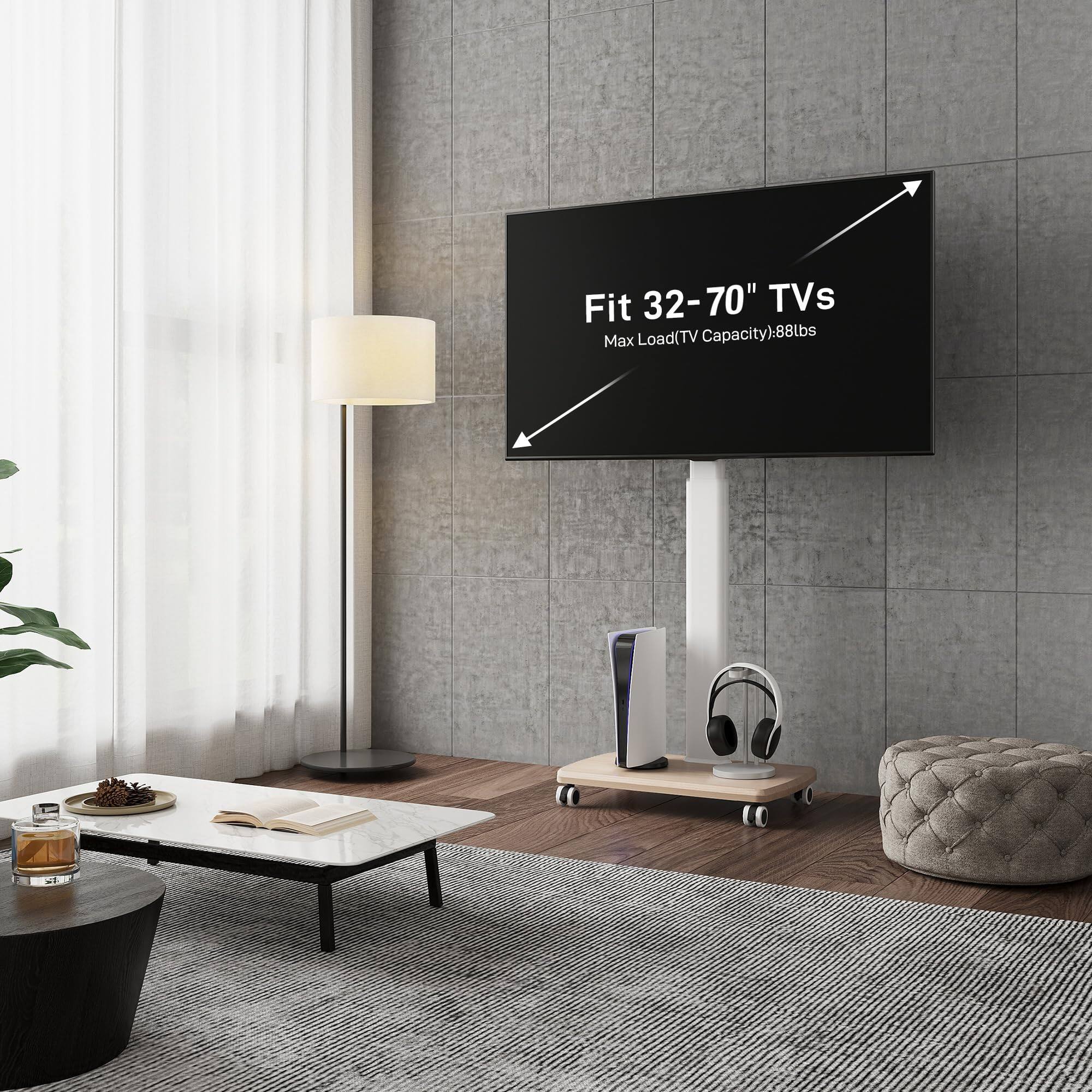 Fit 32-70" TVs  
Max Load (TV Capacity): 88lbs