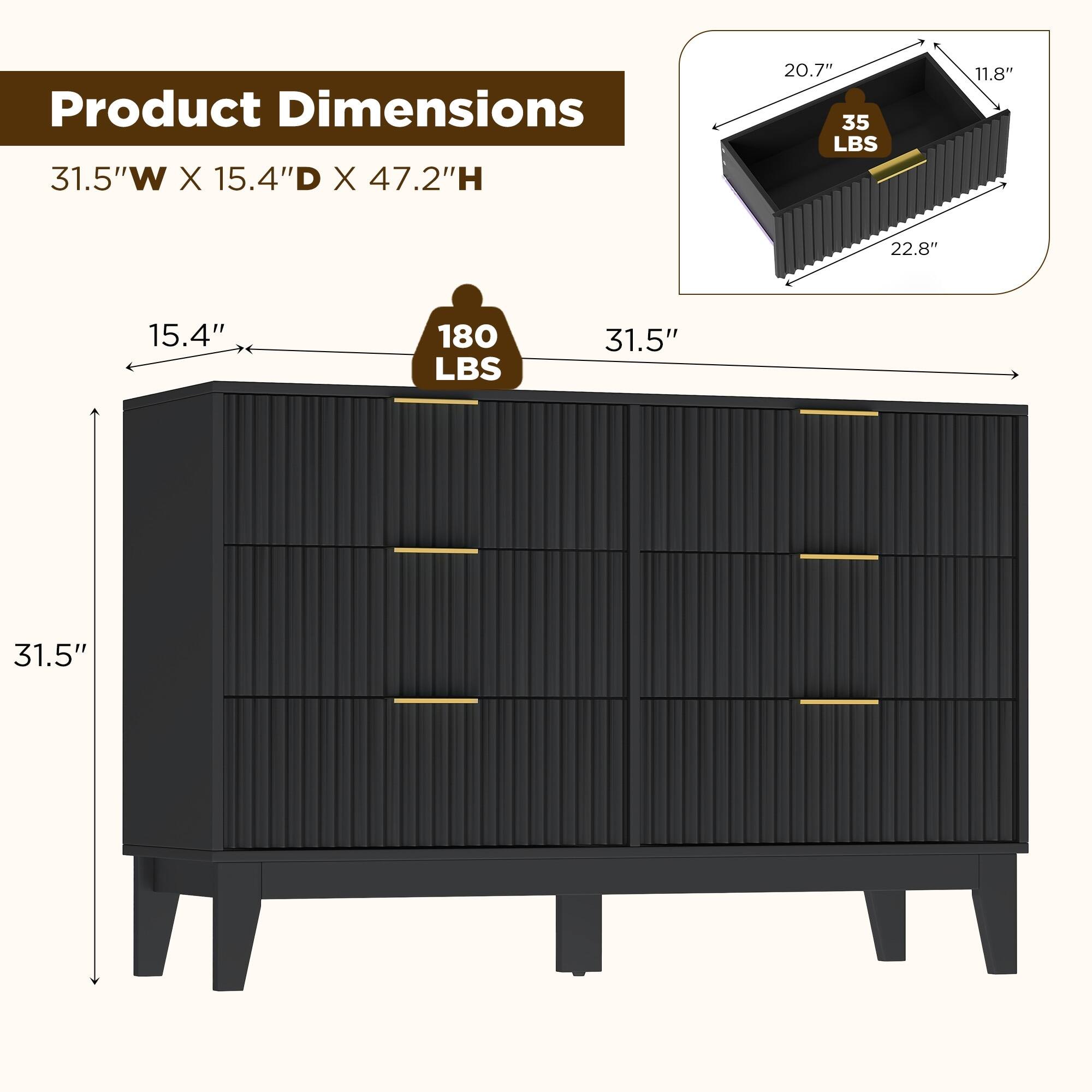 Product Dimensions  
31.5"W X 15.4"D X 47.2"H  

180 LBS  

35 LBS  

20.7"  
11.8"  
22.8"  
15.4"  
31.5"  
31.5"