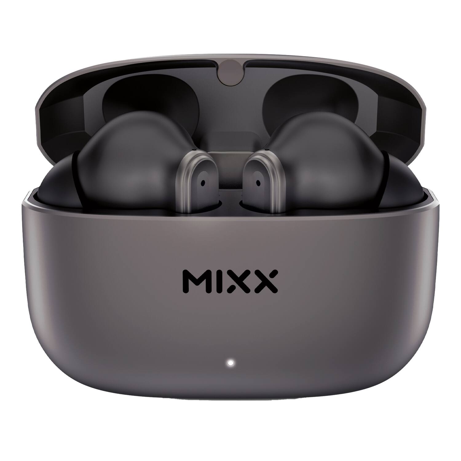 Alt View 1. Mixx - StreamBuds Custom 3 TWS Bluetooth In-Ear Earbuds, Clear Voice Technology, 24 Hours Play Time, Charging Case - Black.