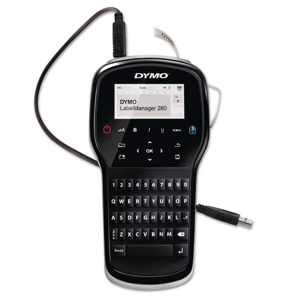 DYMO - 1815990 LabelManager 280 4 in. x 2.3 in. x 7.9 in. 0.6 in./s Print Speed Label Maker - Black on White