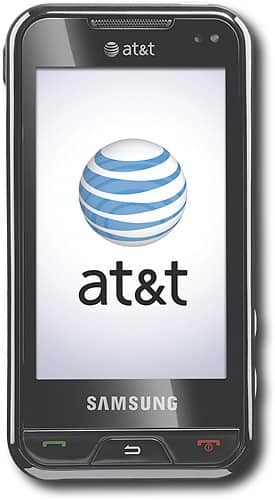 Front Standard. AT&T - Samsung Eternity Mobile Phone - Black.