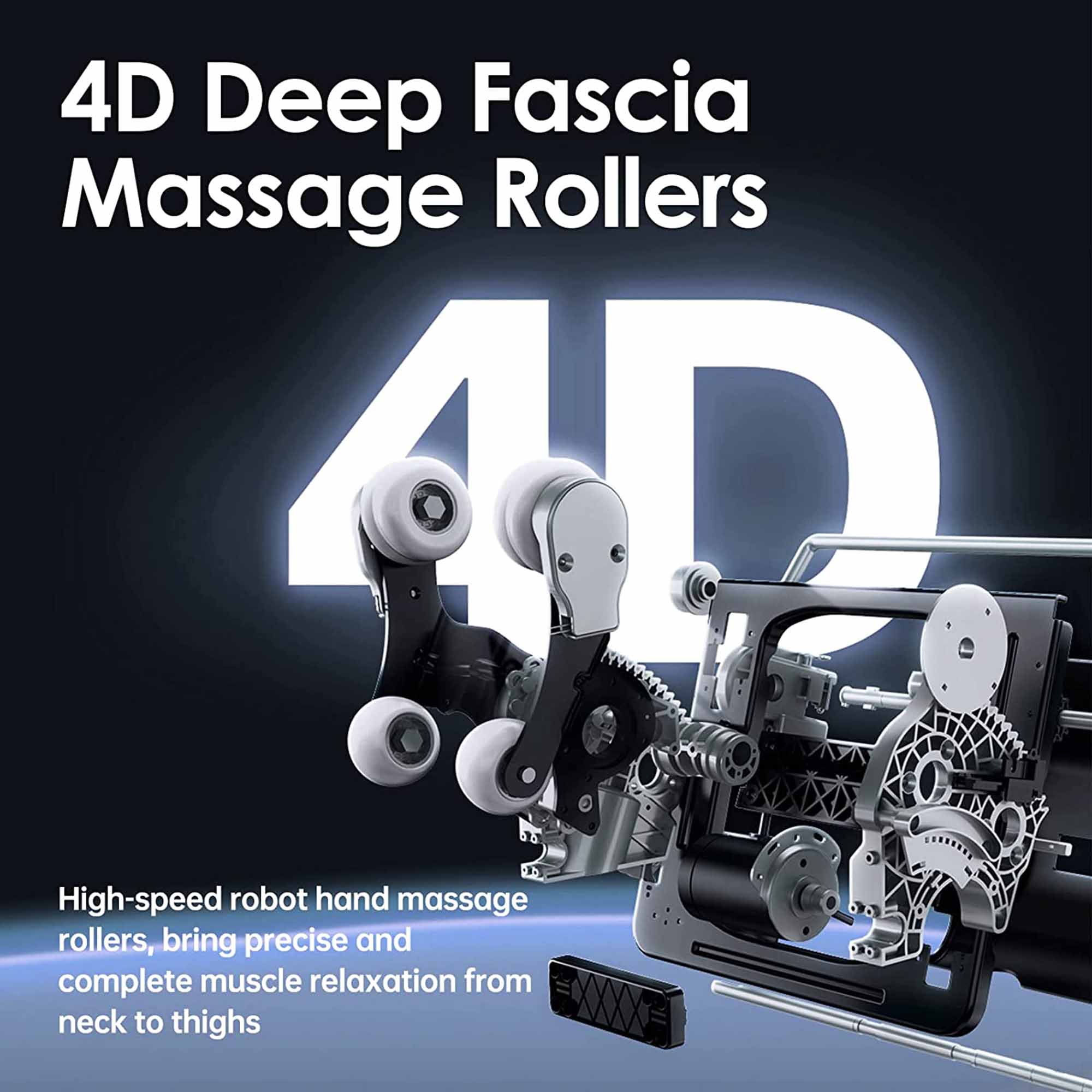 4D Deep Fascia Massage Rollers

High-speed robot hand massage rollers, bring precise and complete muscle relaxation from neck to thighs