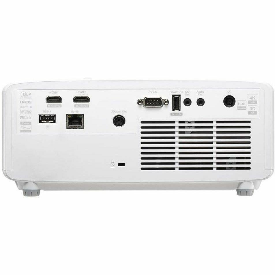 DLP 1 HOMI GRIC CEESTEON HDMI MTHOLYLE USS-A HDMI2 RJ-45 30 Sync Out R5-232 Power Out IZV Audio Out DC HDR 4K 3D PLink