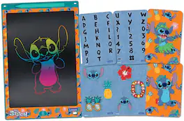 Lexibook - Disney Stitch 11’’ Multicolor Learning Drawing E-ink Tablet with Stencils
