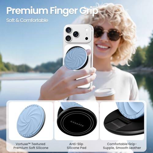 Premium Finger Grip Soft & Comfortable

ORNARTO DIETNEO Vortuxe Textured Premium Soft Silicone Anti-Slip Silicone Pad Comfortable Grip - Supple, Smooth Leather