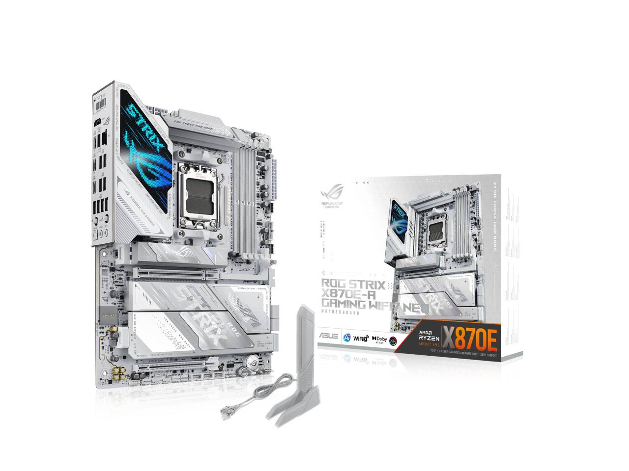 I z0 Theer - STRIX - - 09 - AI 1 T ROG | - STRIX HUNE I A000 ROG STRIX X870E-A ! GAMING WIFI NE ROE HOTHERBOARD ISOMA ASUS A WIRD MDoly RYZEN X870E - SOCKET NS  ia 3 SAS - - INE - S venee MIR PpA