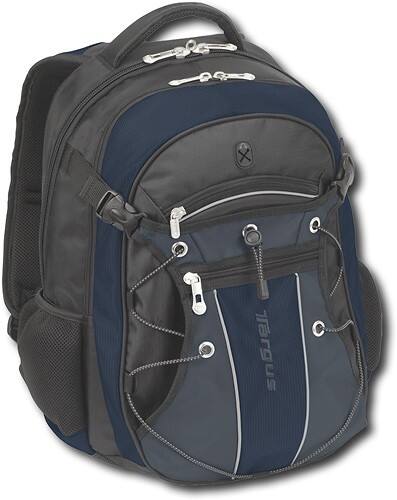 Angle Standard. Targus - Carrying Case (Backpack) for 15.4" Notebook, - Black/Navy.