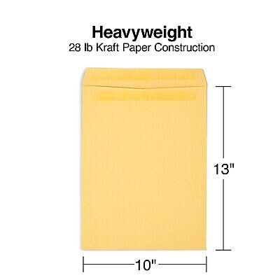 Heavyweight  
28 lb Kraft Paper Construction  
13" x 10"